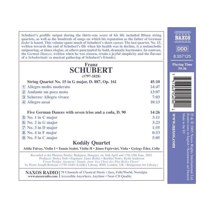 SCHUBERT: String quartets vol. 6 - slide-1