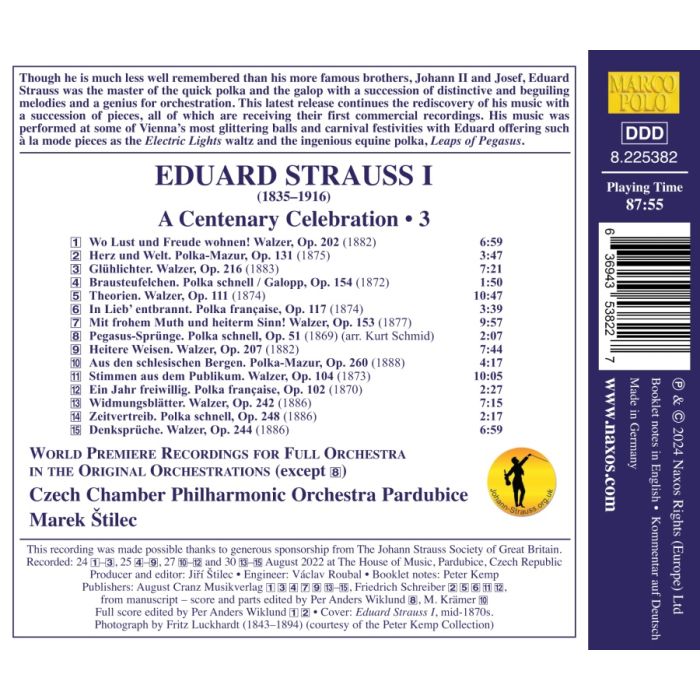 Eduard Strauss: Centenary Celebration Vol. 3 - slide-1