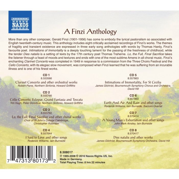 Finzi: Anthology - Clarinet Concerto; Cello Concerto; Choral Works; Songs - slide-1