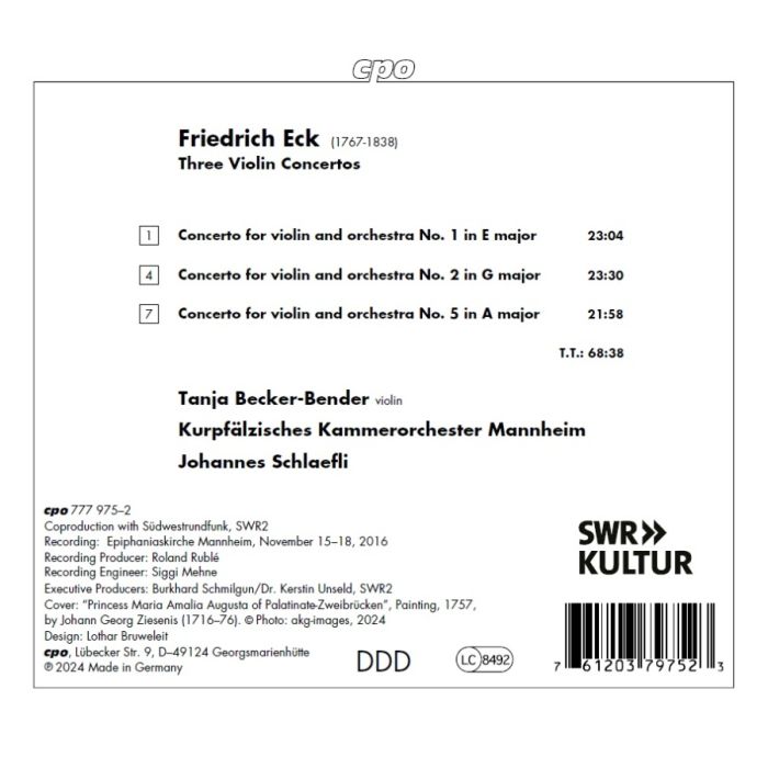 Eck: Three Concertos for violin and orchestra - slide-1