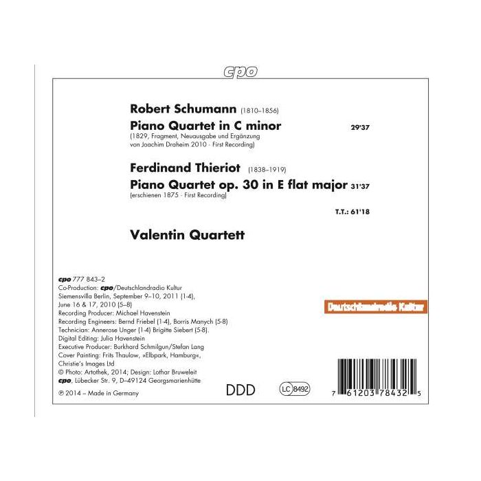 Thieriot & Schumann: Piano Quartets - slide-1