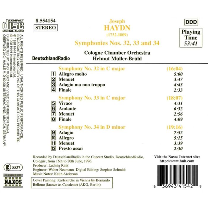 HAYDN: Symphonies nos. 32, 33 - slide-1