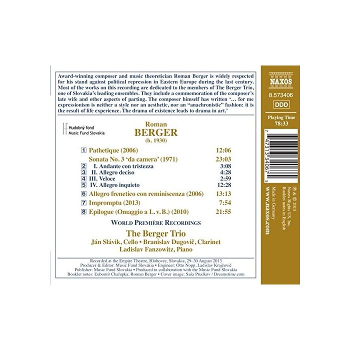 Berger: Pathetique; Epilogue; Sonata No. 3; Impromptu - slide-1