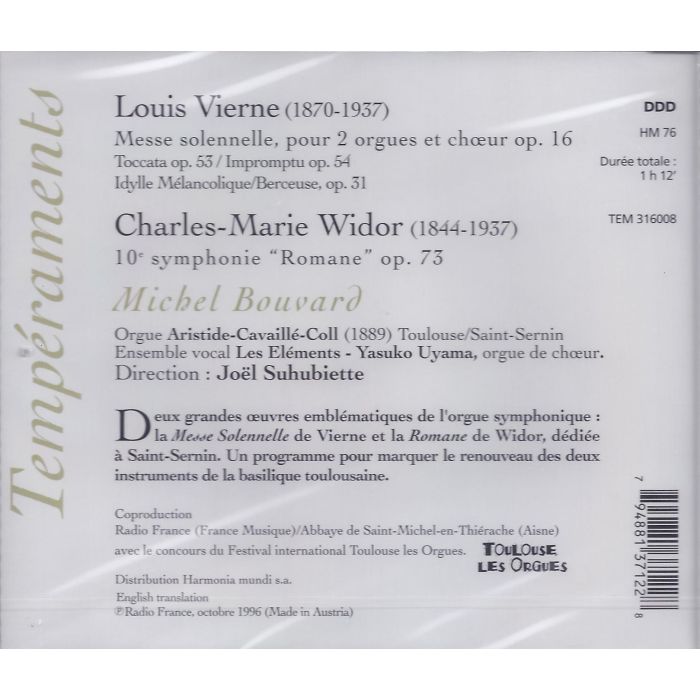 Vierne: Messe Solennelle/Widor: Symphonie 