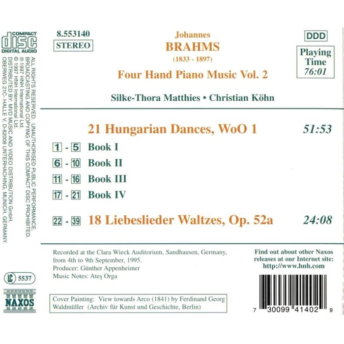 BRAHMS: 4hand Piano Music vol. 2 - slide-1