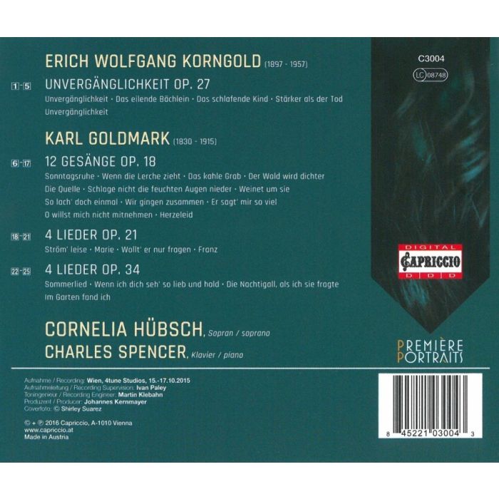 Hübsch, Cornelia: Korngold, Goldmark - slide-1