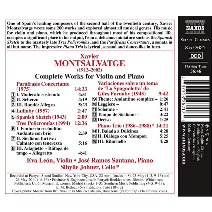 Montsalvatge: Complete Works for Violin and Piano - slide-1