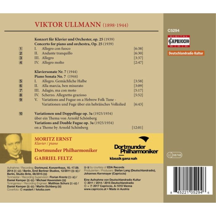 Ullmann: Piano Concerto; Piano Sonata No. 7; Variations - slide-1