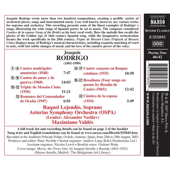 Rodrigo: Songs and Madrigals - slide-1