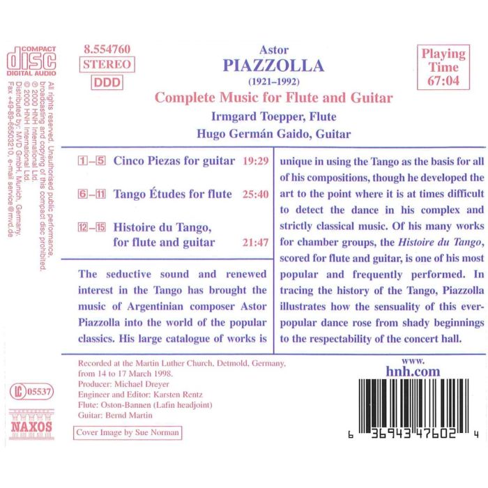 PIAZZOLLA: Flute and Guitar Music - slide-1