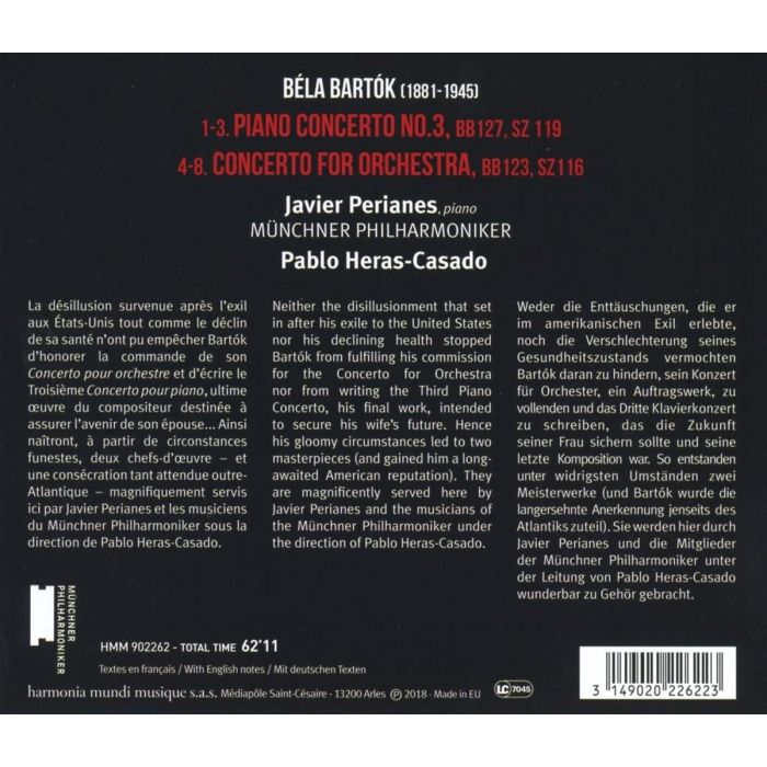 Bartok: Concerto for Orchestra; Piano Concerto no. 3 - slide-1