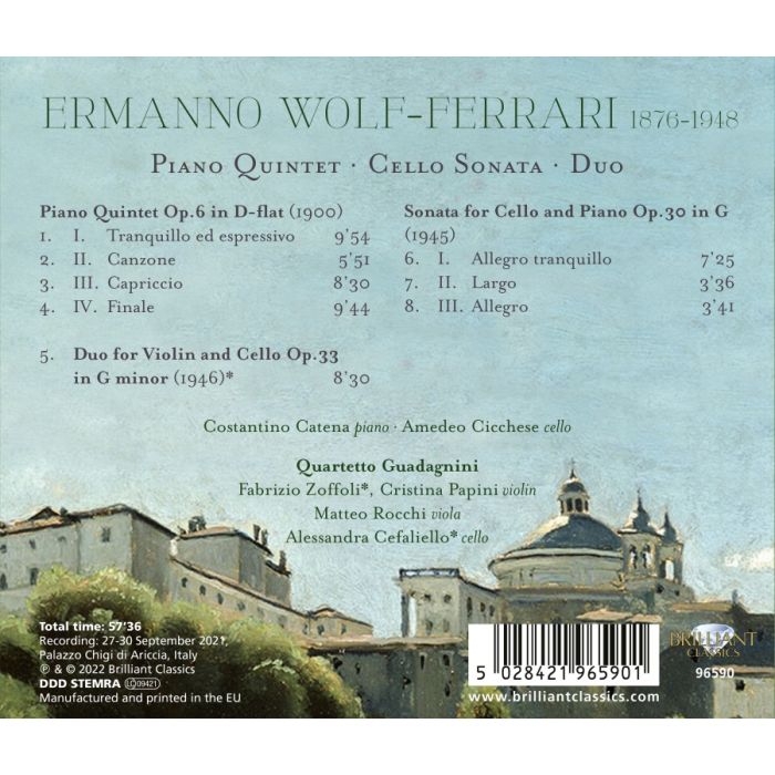 Wolf-Ferrari: Piano Quintet; Cello Sonata; Duo - slide-1