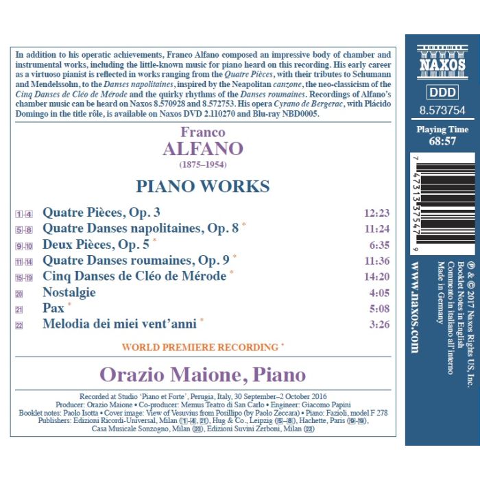 Alfano: Piano Works - slide-1