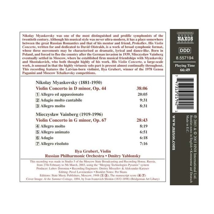 Myaskovsky / Weinberg: Violin Concertos - slide-1