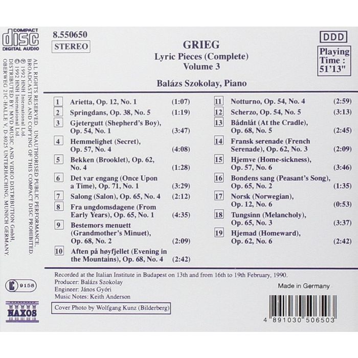GRIEG: Lyric pieces - slide-1