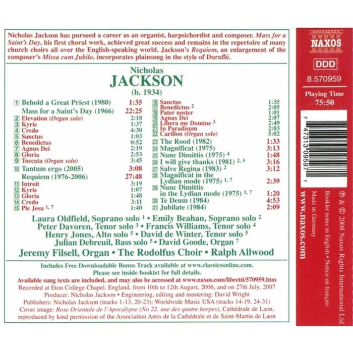 JACKSON: Choral music - slide-1