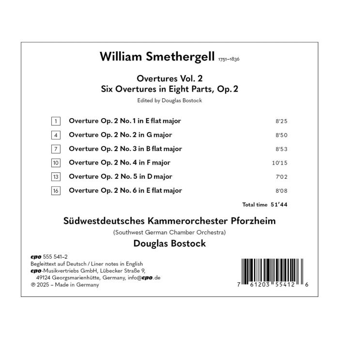 Smethergell: Six Overtures op. 2 - slide-1