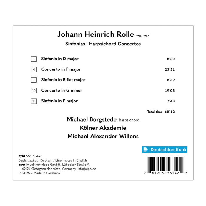 Rolle: Sinfonias; Harpsichord Concertos - slide-1