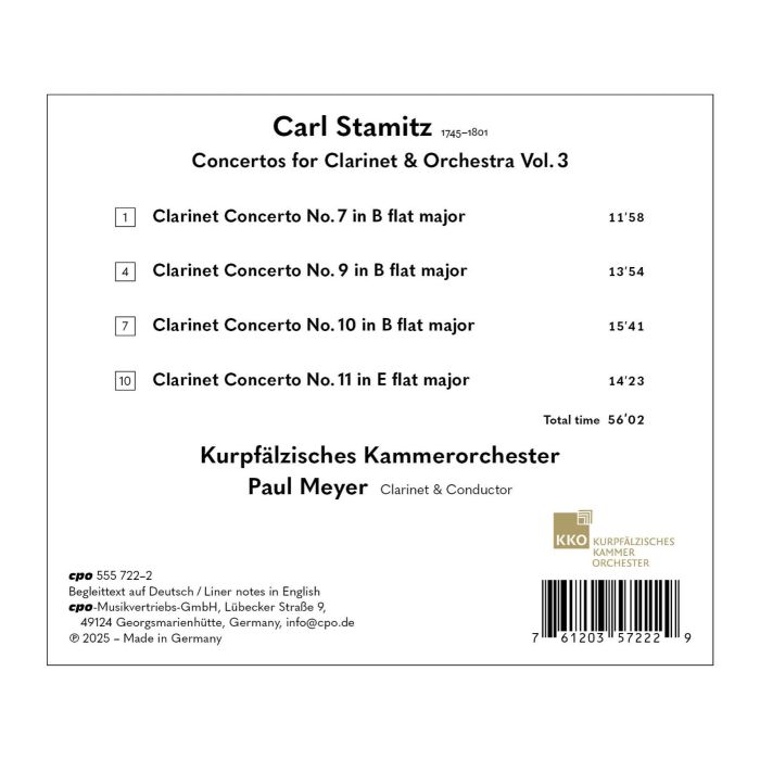 Stamitz: Clarinet Concertos 7, 9, 10 & 11 - slide-1