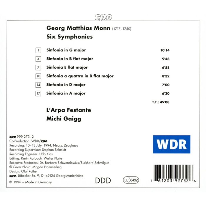 Monn: Six Symphonies - slide-1