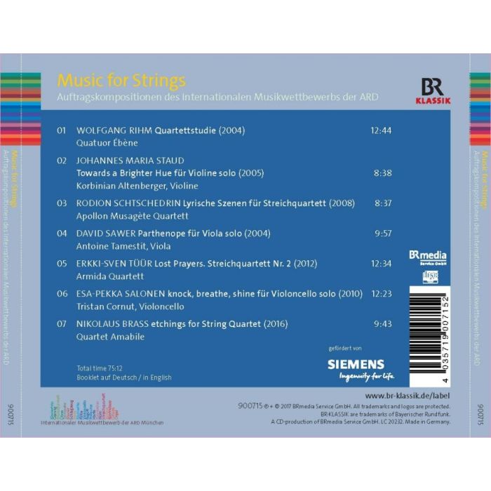 Music for Strings - Rihm/Shchedrin/Tüür/Salonen/Brass/Staud - slide-1