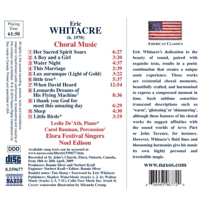 Eric Whitacre (ur. 1970): Choral Music - slide-1
