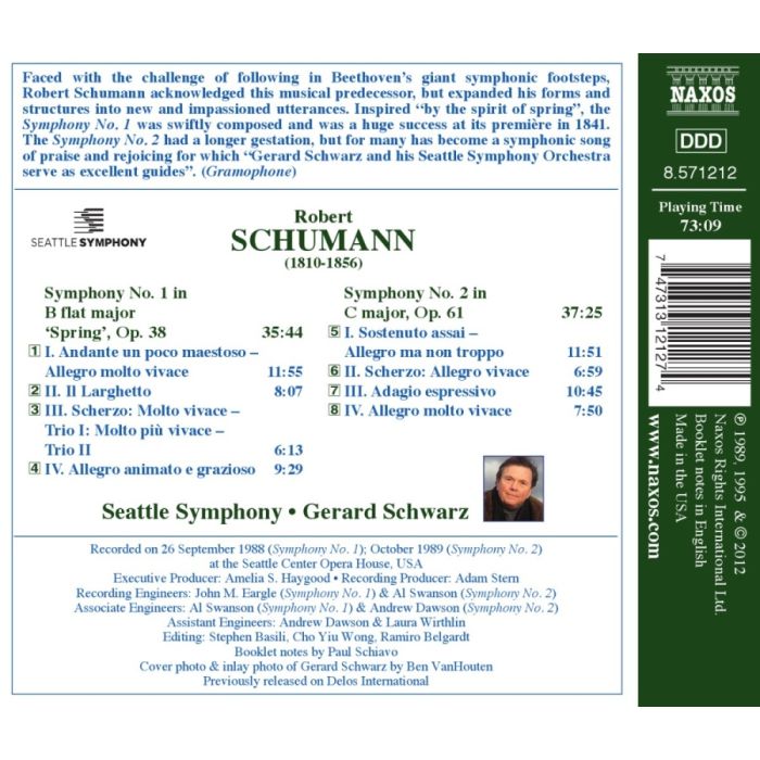 SCHUMANN: Symphonies Nos. 1 and 2 - slide-1