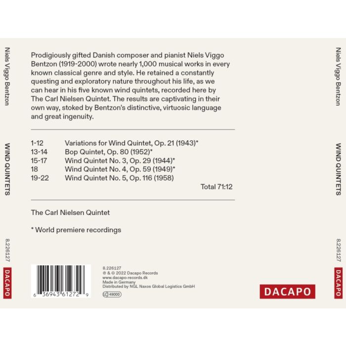 Bentzon: Wind Quintets - slide-1
