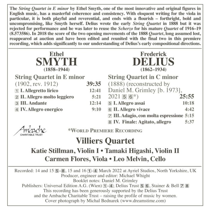 Delius; Smyth: String Quartets - slide-1