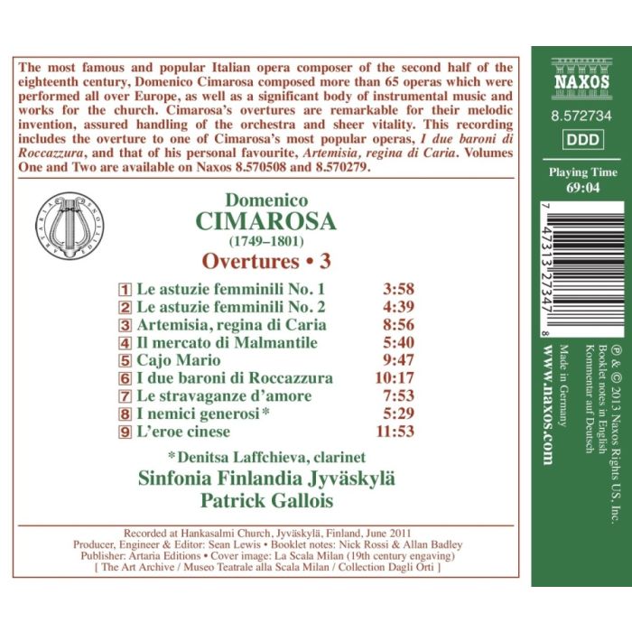 Cimarosa: Overtures Vol. 3 - slide-1