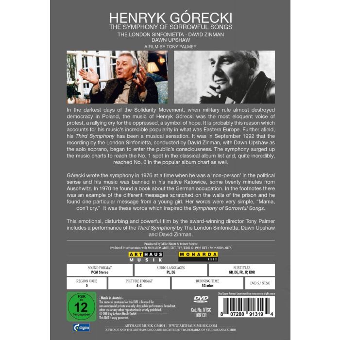 Górecki: The Symphony of Sorrowful Songs / DVD 109131 - slide-1