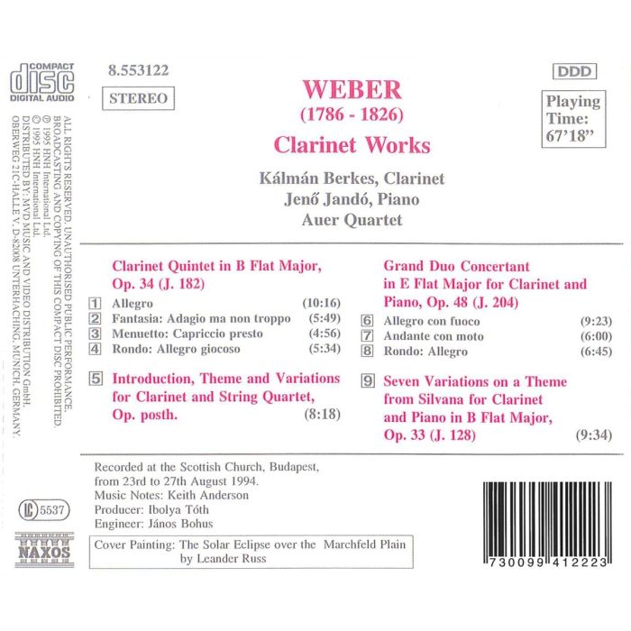 WEBER: Clarinet Works op. 34 - slide-1