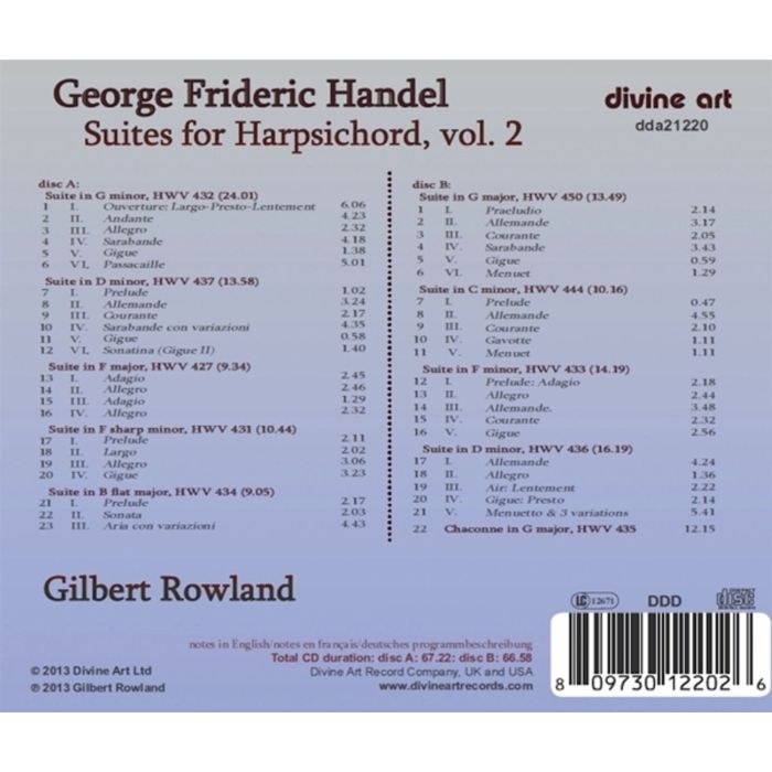 Handel: Harpsichord Suites Volume 1 - slide-1