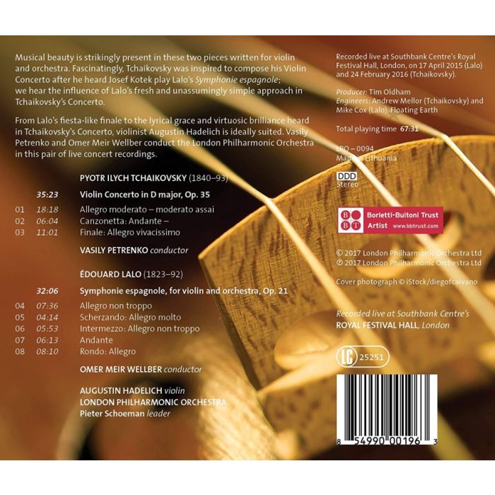 Tchaikovsky: Violin Concerto; Lalo: Symphonie espagnole - slide-1
