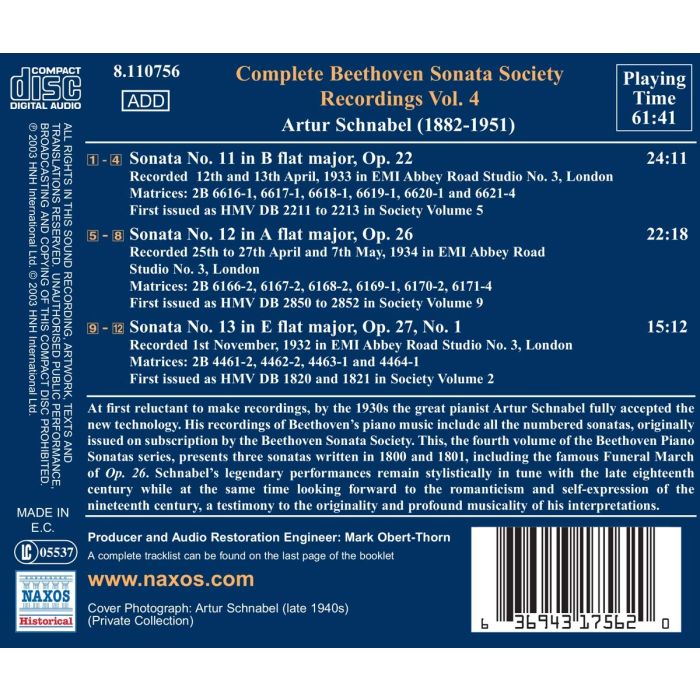 Beethoven: Piano Works Vol. 4 [Recorded 1932-34] - slide-1