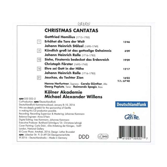 Homilius / Stölzel / Rolle: Jauchze, du Tochter Zion - Christmas Cantatas - slide-1
