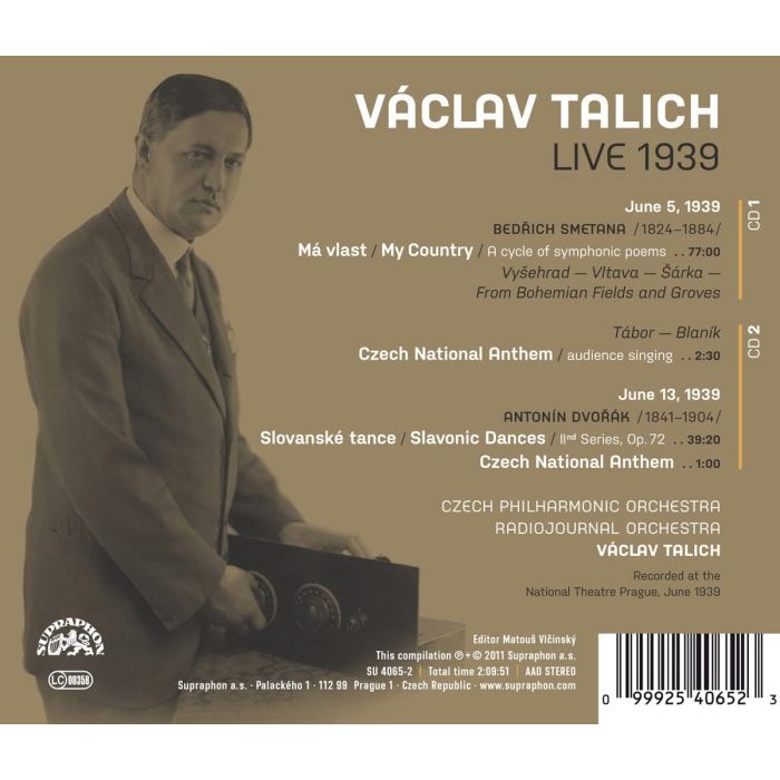 Václav Talich Live 1939 - Smetana: My Country Dvořák: Slavonic Dances - slide-1