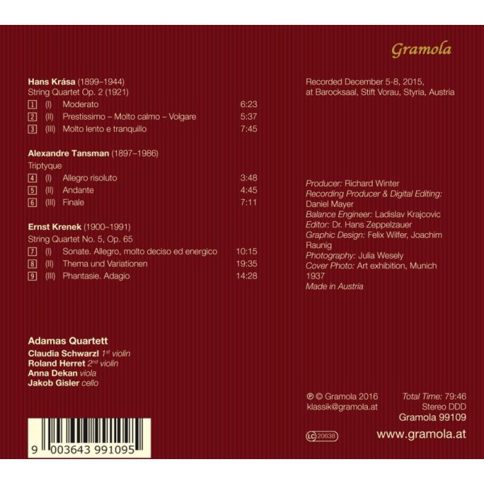 Krása/Tansman/Krenek/Ernst: String Quartets - slide-1