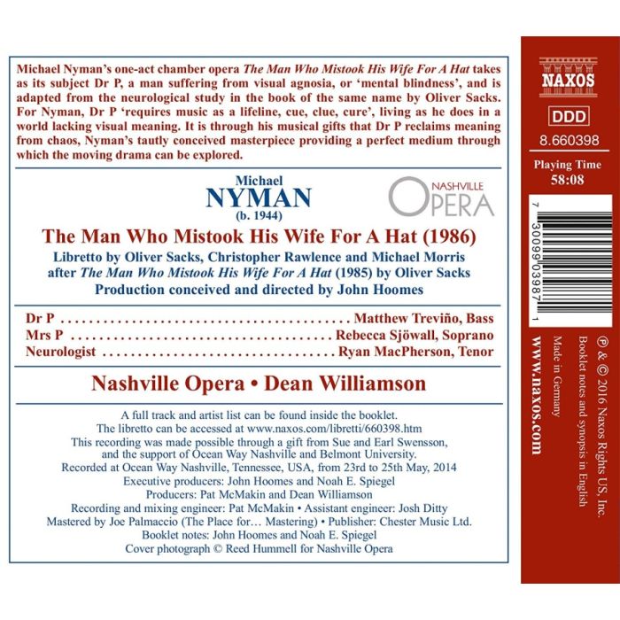 Nyman: The Man Who Mistook His Wife for a Hat - slide-1