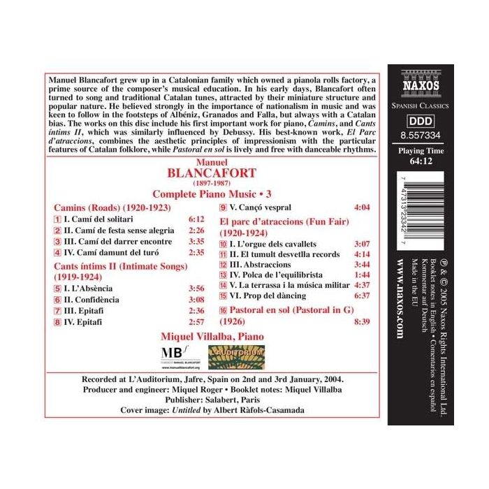 BLANCAFORT: Piano music vol. 3 - slide-1