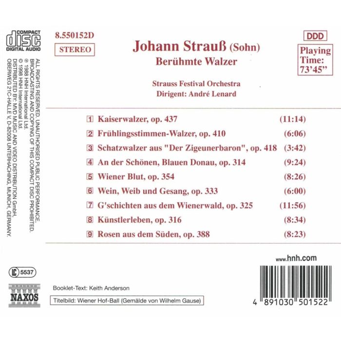 Strauss J. Jr. : Famous Waltzes - slide-1