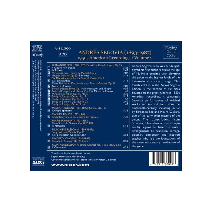 SEGOVIA Andres: American Recordings Vol. 2 - slide-1