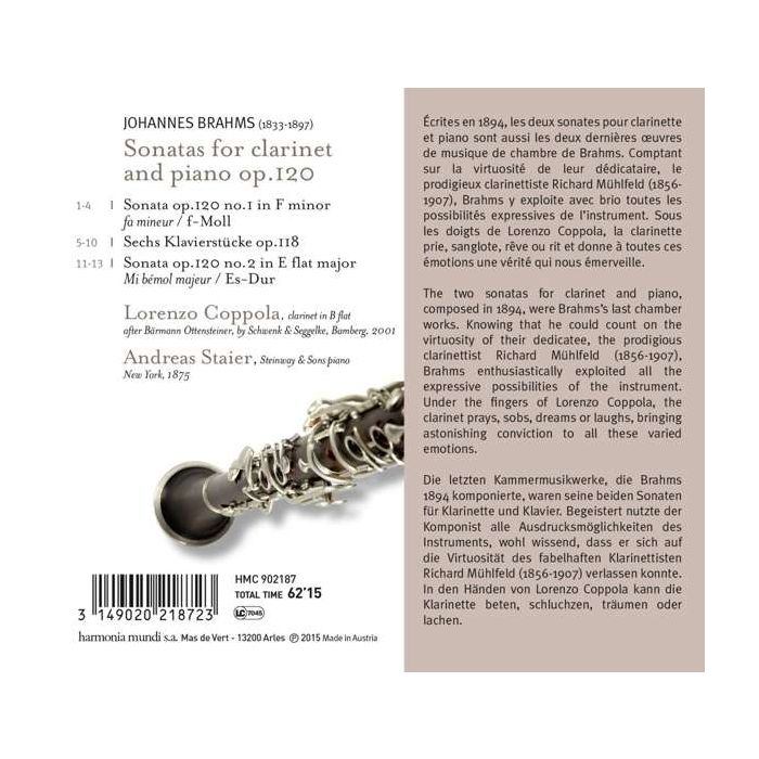 Brahms: Sonatas for clarinet & piano; 6 Klavierstücke op. 118 - slide-1