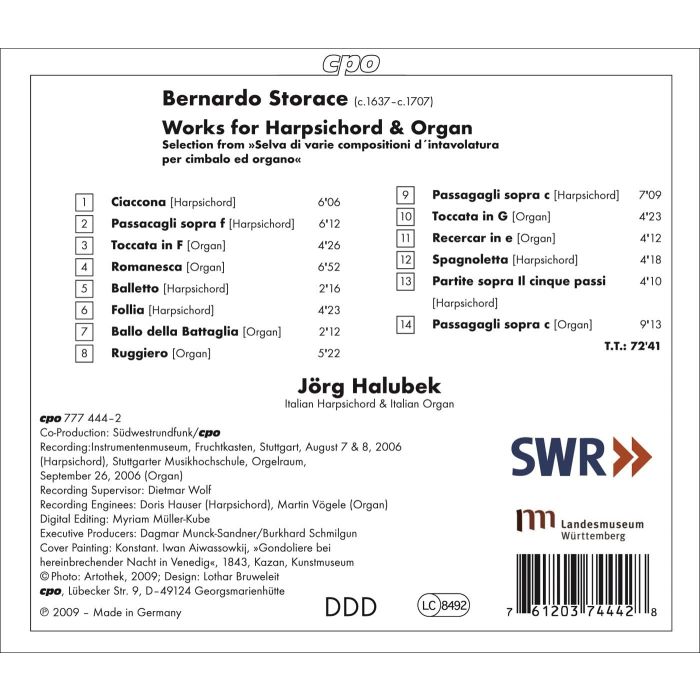 Storace: Works for Harpsichord & Organ - slide-1