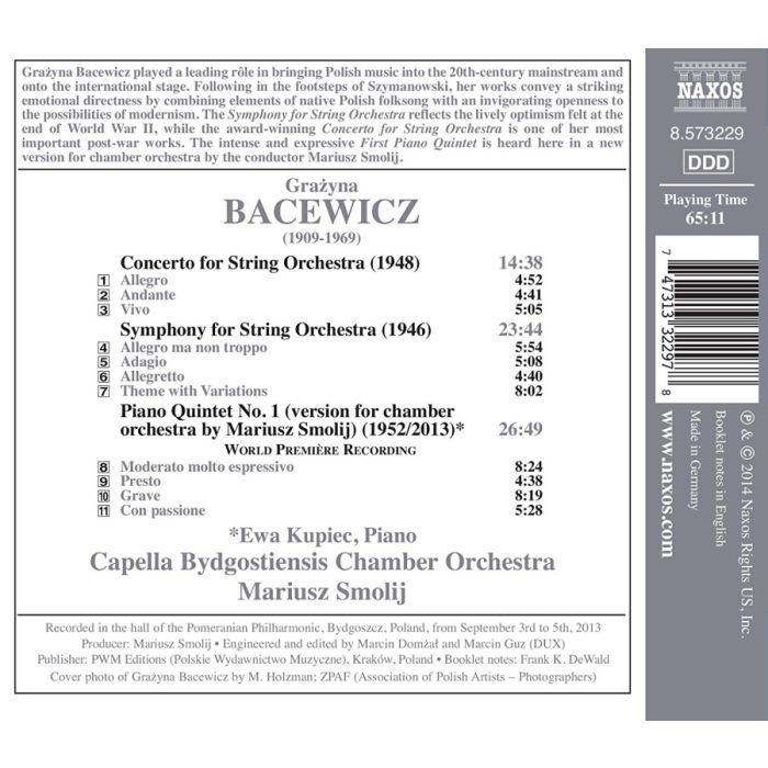 Bacewicz: Symphony for String Orchestra; Concerto for String Orchestra; Piano Quintet 1 - slide-1