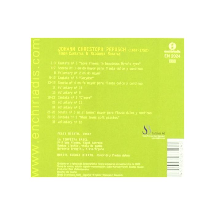 Pepusch: Tenor Cantatas - slide-1