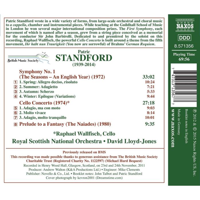 Standford: Symphony No. 1 ‘The Seasons’ Cello Concerto Prelude to a Fantasy - slide-1