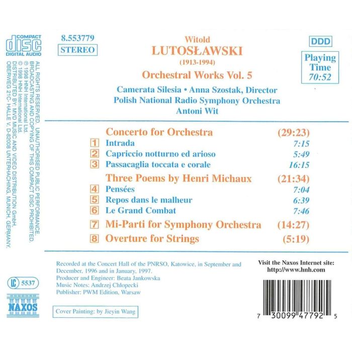 Lutosławski: Orchestral Works Vol. 5 - slide-1