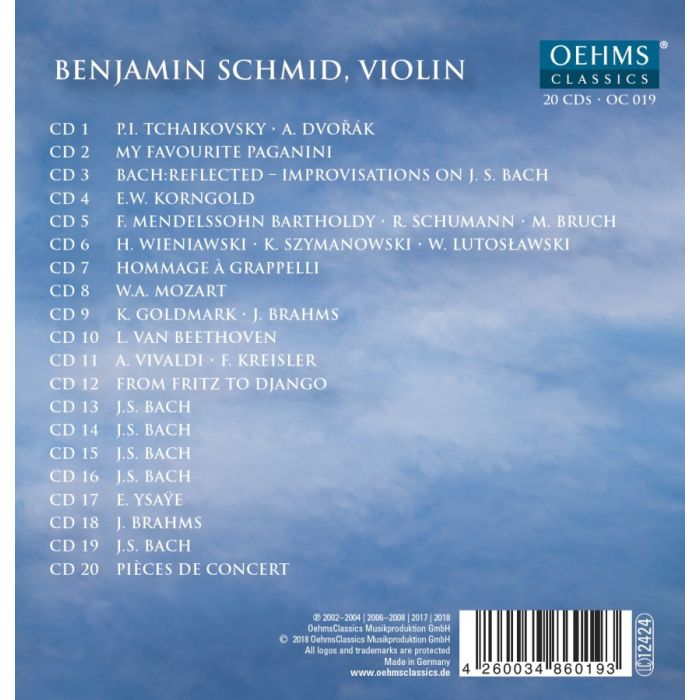 Benjamin Schmid - Complete OehmsClassics Recordings - slide-1