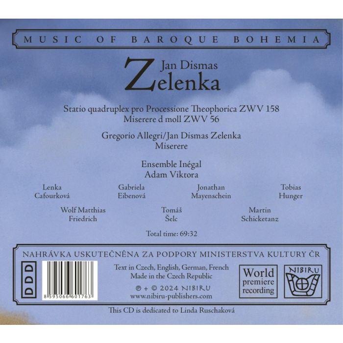 Zelenka: Statio quadruplex ZWV 158; Miserere ZWV 56 - slide-1